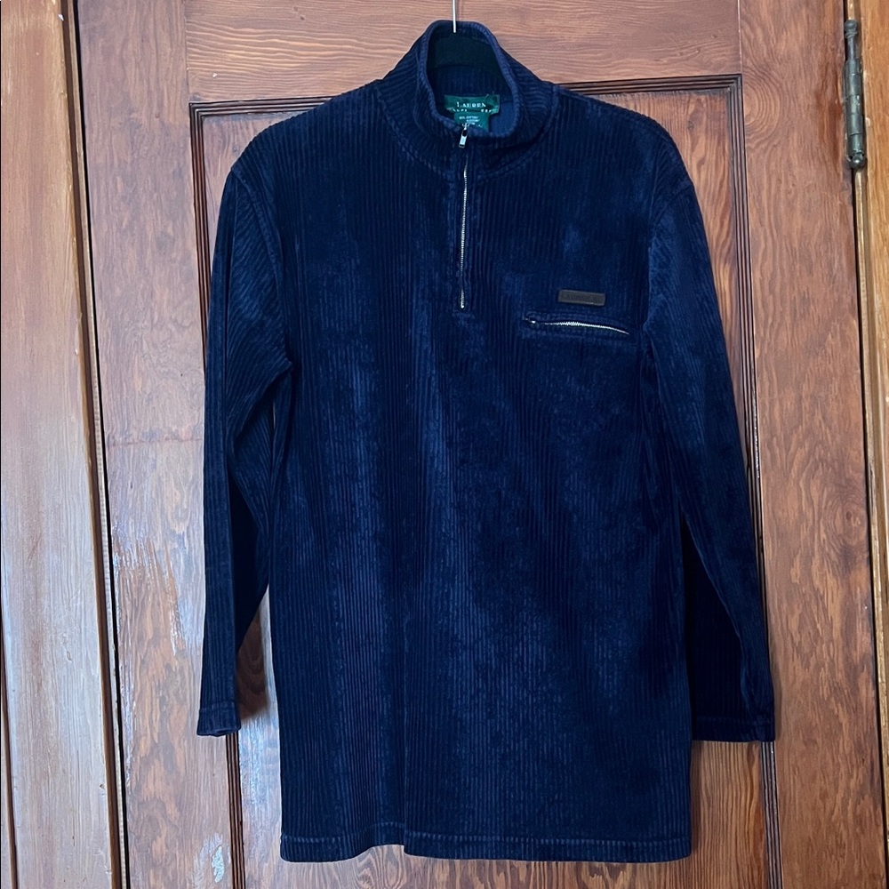 Vintage Lauren Ralph Lauren Corduroy Quarter Zip Sweater